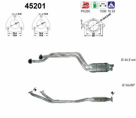 As 45201 Catalytic Converter 45201