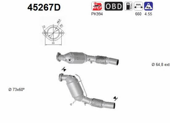 As 45267D Catalytic Converter 45267D