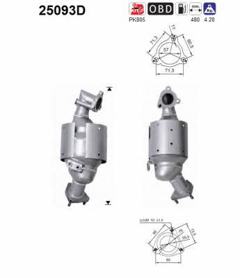 As 25093D Catalytic Converter 25093D