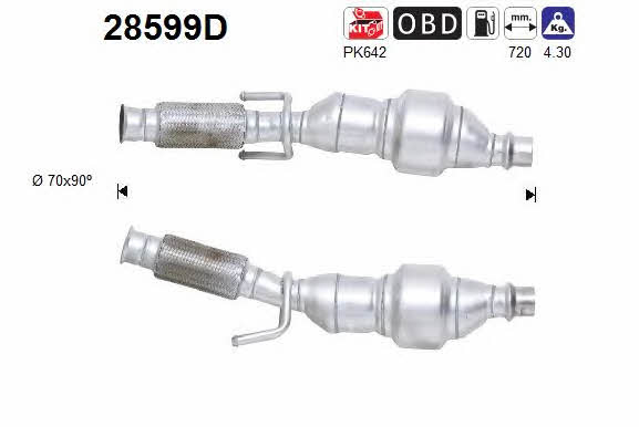 As 28599D Catalytic Converter 28599D