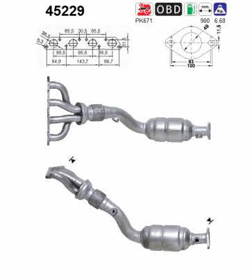 Catalyst exhaust Mini: 45229 As Catalytic Converter