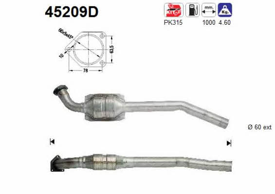 Cat converter BMW: 45209D As Catalytic Converter