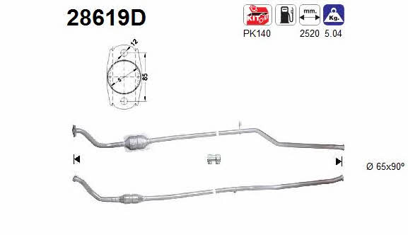 As 28619D Catalytic Converter 28619D