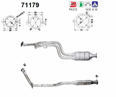 As 71179 Catalytic Converter 71179