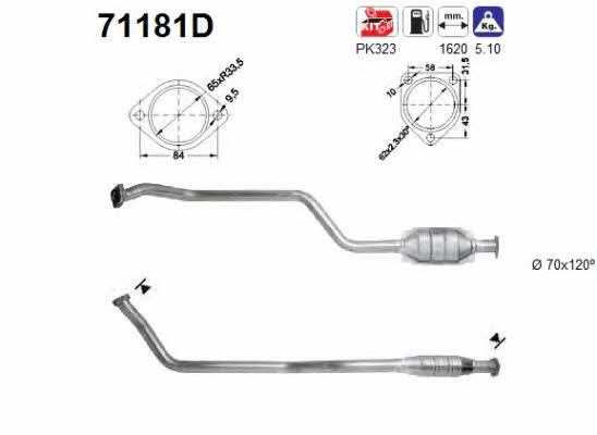 As 71181D Catalytic Converter 71181D