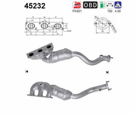 Catalyst exhaust BMW X5: 45232 As Catalytic Converter