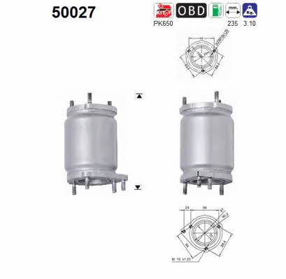As 50027 Catalytic Converter 50027