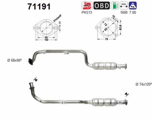 As 71191 Catalytic Converter 71191