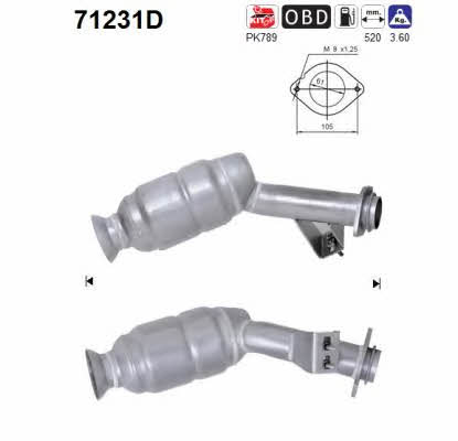 As 71231D Catalytic Converter 71231D