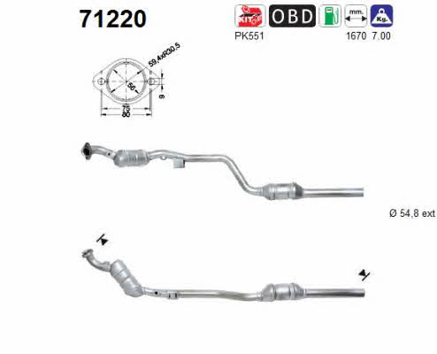 As 71220 Catalytic Converter 71220