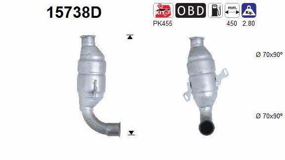 As 15738D Catalytic Converter 15738D