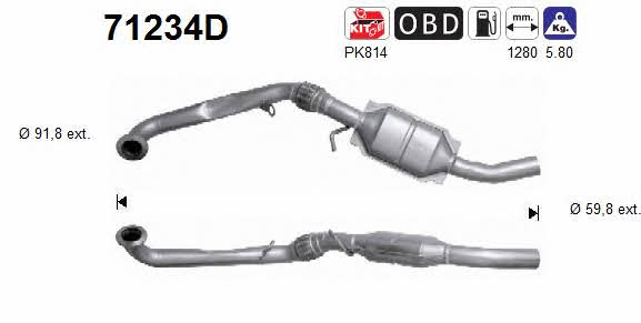 As 71234D Catalytic Converter 71234D