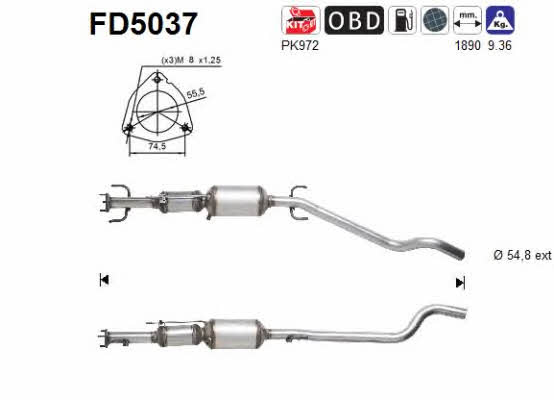 As FD5037 Diesel particulate filter DPF FD5037