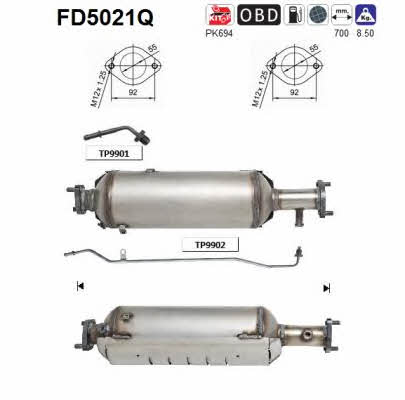 As FD5021Q Diesel particulate filter DPF FD5021Q