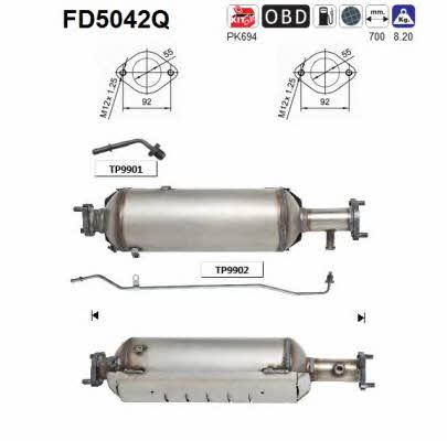 As FD5042Q Diesel particulate filter DPF FD5042Q
