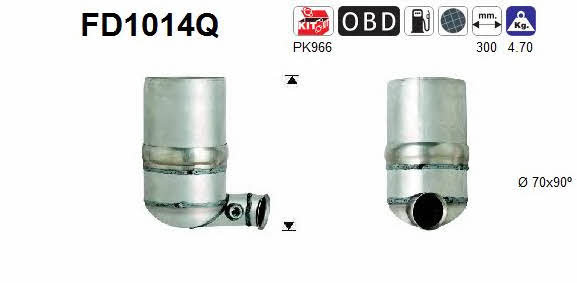 As FD1014Q Diesel particulate filter DPF FD1014Q
