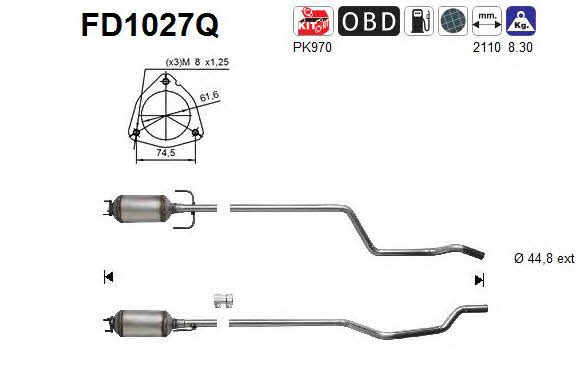 As FD1027Q Diesel particulate filter DPF FD1027Q