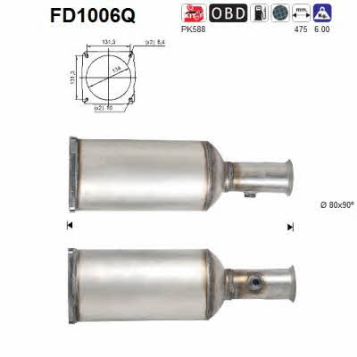 As FD1006Q Diesel particulate filter DPF FD1006Q