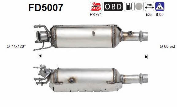As FD5007 Diesel particulate filter DPF FD5007