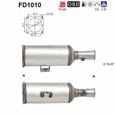 As FD1010 Diesel particulate filter DPF FD1010