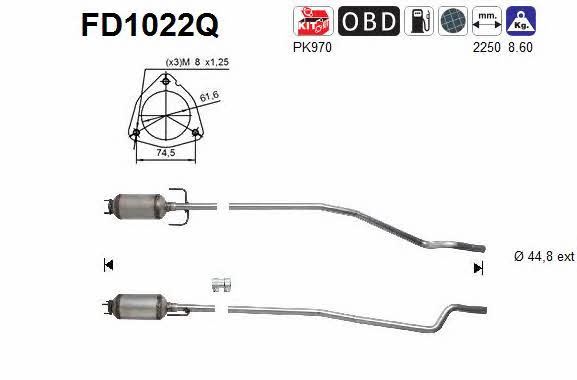 As FD1022Q Diesel particulate filter DPF FD1022Q
