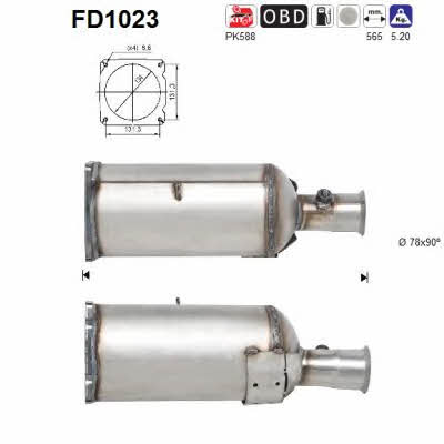 As FD1023 Diesel particulate filter DPF FD1023