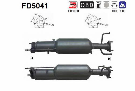 As FD5041 Diesel particulate filter DPF FD5041