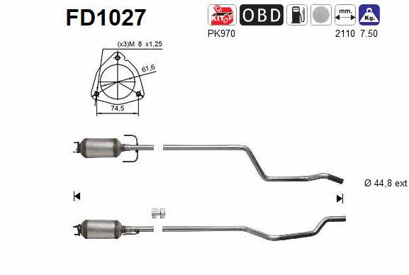 As FD1027 Diesel particulate filter DPF FD1027