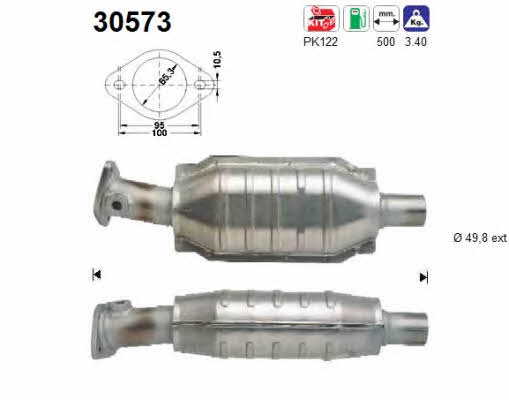 Catalytic exhaust system Renault Megane: 30573 As Catalytic Converter