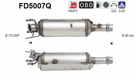 As FD5007Q Diesel particulate filter DPF FD5007Q