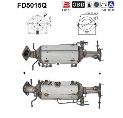 As FD5015Q Diesel particulate filter DPF FD5015Q
