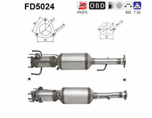 As FD5024 Diesel particulate filter DPF FD5024