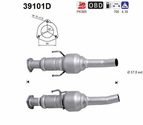 Catalytic exhaust system Iveco: 39101D As Catalytic Converter