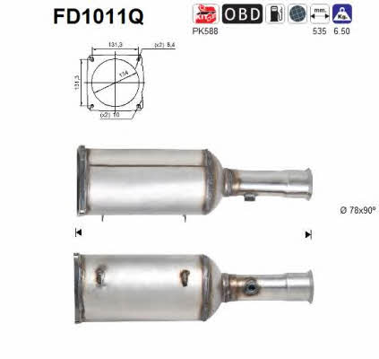 As FD1011Q Diesel particulate filter DPF FD1011Q