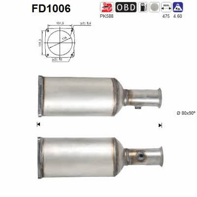 As FD1006 Diesel particulate filter DPF FD1006