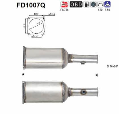 As FD1007Q Diesel particulate filter DPF FD1007Q