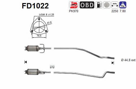 As FD1022 Diesel particulate filter DPF FD1022