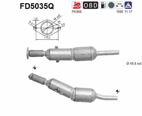 As FD5035Q Diesel particulate filter DPF FD5035Q