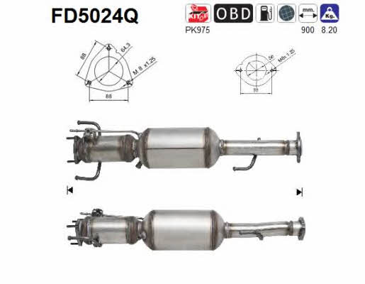 As FD5024Q Diesel particulate filter DPF FD5024Q