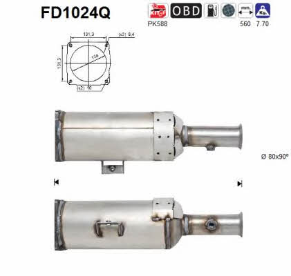 As FD1024Q Diesel particulate filter DPF FD1024Q