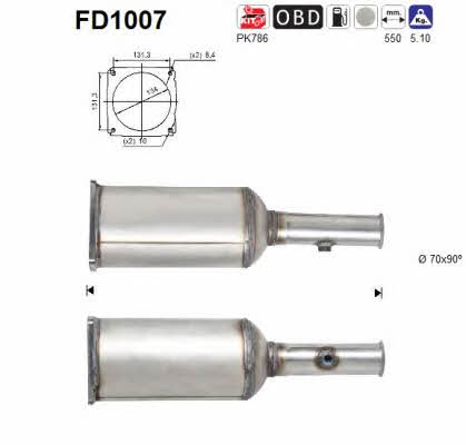 As FD1007 Diesel particulate filter DPF FD1007