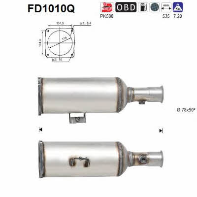 As FD1010Q Diesel particulate filter DPF FD1010Q