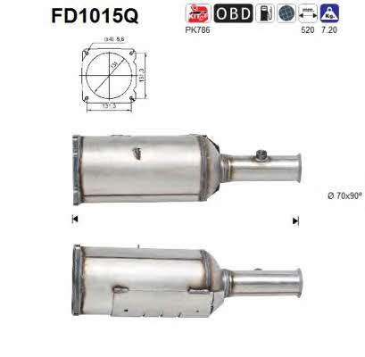 As FD1015Q Diesel particulate filter DPF FD1015Q