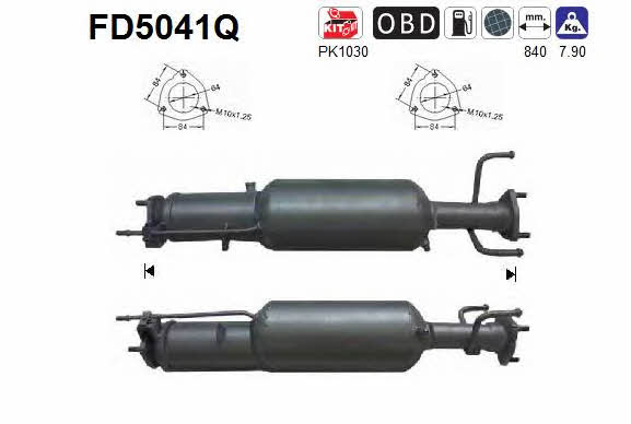 As FD5041Q Diesel particulate filter DPF FD5041Q