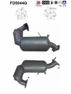 As FD5044Q Diesel particulate filter DPF FD5044Q