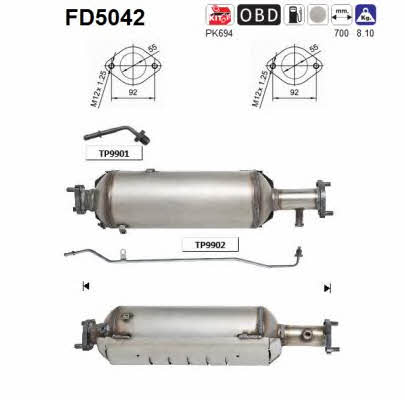 As FD5042 Diesel particulate filter DPF FD5042