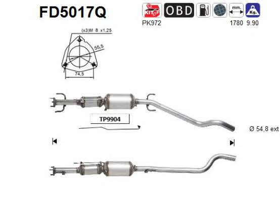 As FD5017Q Diesel particulate filter DPF FD5017Q