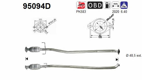 As 95094D Catalytic Converter 95094D