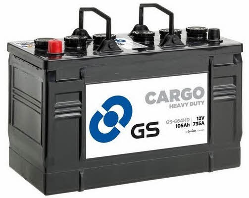 Gs GS-664HD Battery Gs 12V 105AH 735A(EN) L+ GS664HD