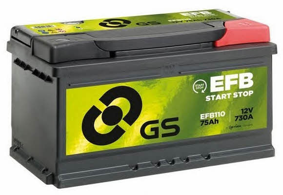 Gs EFB110 Battery Gs 12V 75AH 730A(EN) R+ EFB110